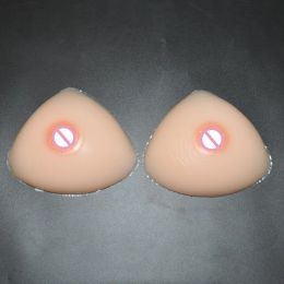 Amplaceur Adhesive Triangle sein Formes 500g / paire Mini une tasse Faux seins en silicone Mastectomie Crossdressher Artificiel Pastre