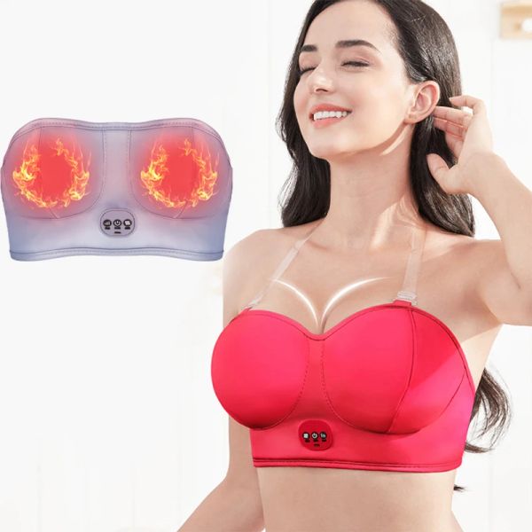 Engageur de soutien-gorge électrique en améliorant le soutien-gorge de soutien-gorge avec des vibrations à chaud vibration massage de mammas augmente les outils de croissance