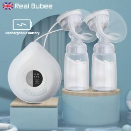 Potenciador real bubee bubee recargable bomba de leche de doble electricidad bpa gratis 3 modo de pecho inteligente masaje automático con alta succión