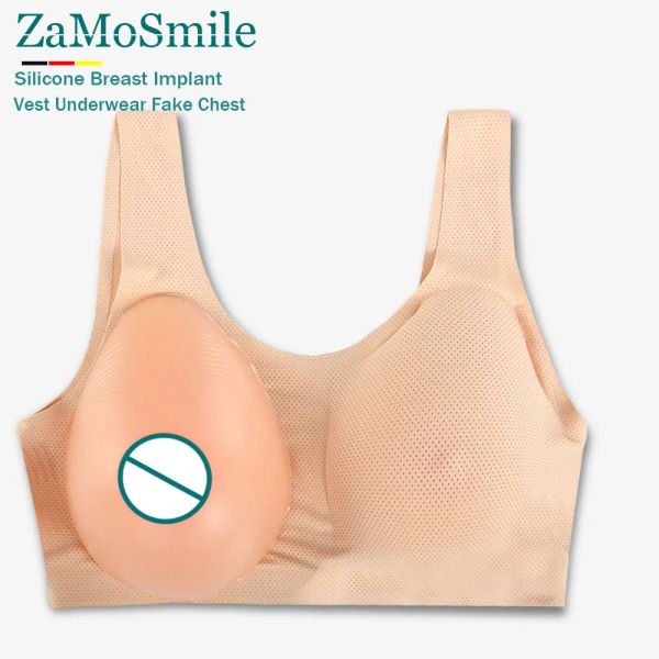 Formas de seno de silicona de agua potenciadora con sujetador de bolsillo de malla para mastectomía mastectomía transgénero de cospender almohadilla de silicona