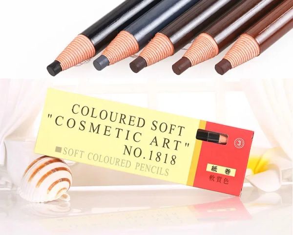 Amplaceurs 12pc Crayon à sourcils colorés doux art cosmétique de maquillage permanent tatouage imperméable