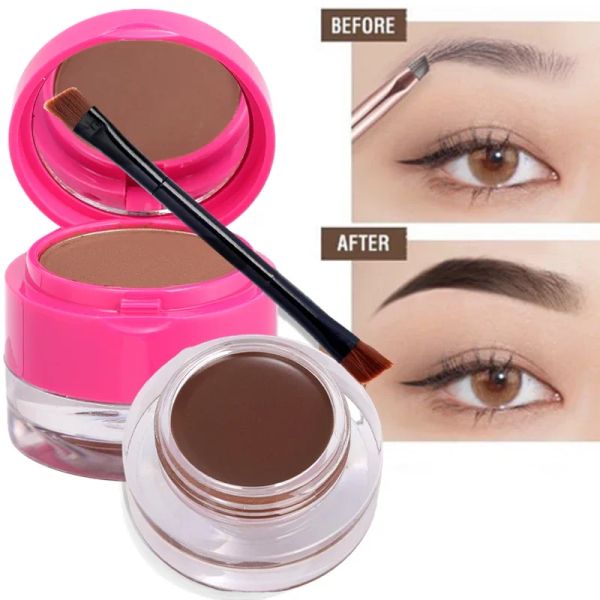 Fitantes 2 en 1 Cada delineador de ojos Gel rápido seco largo duradero crema de delineador de ojo con ojos de cepillo maquillaje impermeable potenciador cosmético