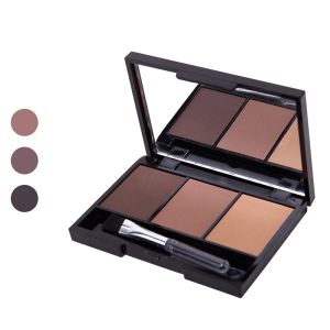 Amplaceurs 3 couleurs Palette de poudre à sourcils Cosmetic Brand Mémous Rehancer Professional Makeup à paupières Makeup avec un miroir de pinceau Boîte à miroir