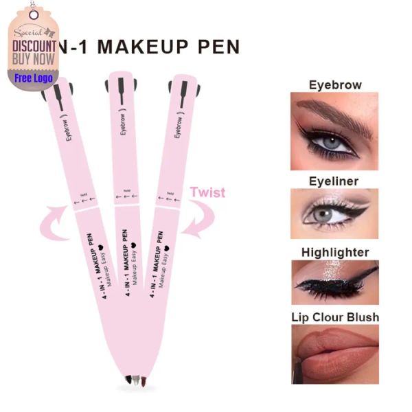 Enhancers 4in1 Maquillage Pen Labe private LIP LIP LIP LIBLUGHER EYELLINER CURN CURN CUSTOM LOGO WILD