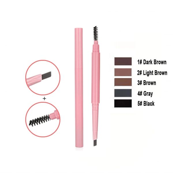 Amplaceurs 5 couleurs Ross Ross Double-tête Crayon Crayon privé Boutique privative Pauc en vrac Impermétrique Easy Facile Makeup Makeup Eye Brow Wholesale