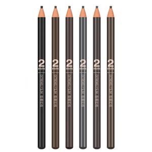 Amplaceurs 6 Couleurs Cosmetics de crayon à sourcils pour le maquillage Tint imperméable Microblading stylo noir gris brun thé couleur œil assouffant la beauté naturelle