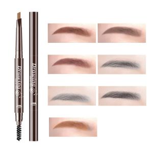 Versterkers dnm 7 kleur natuurlijke make -up dubbele kop super fijne wenkbrauw potlood waterdichte langdurige gemakkelijke ware oog wenkbrauwen make -up pen