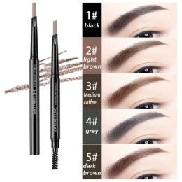 Amplaceurs Double fin crayon à sourcils étanche étanche longue durée sans floraison rotatif de tatouage de front oculaire rotatif