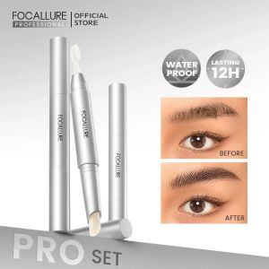 Amplaceurs Focallière 3D Gel Eye Brows Crayon Crayon étanche à longue tête à longue tête 2 en 1