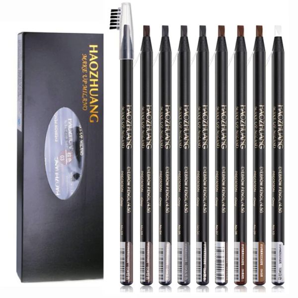 Amplaceurs Haozhuang Imperproofroproofr longue dure des crayons de sourcils durables avec un outil de maquillage à sourcils doux accessoires de tatouage de maquillage permanent