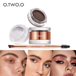 Amplaceurs o.two.o Gel de sourcils de pigment de feuille de savon pour teintez de sourcils avec pinceau 3 couleurs étanche