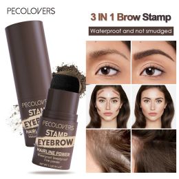 Enhancers One Step Shaping Kit Stamp Set Professional 2022 Foundation Stick haarlijn Haarproof Make -up wenkbrauw gelsjabloon oog Brow Stanp