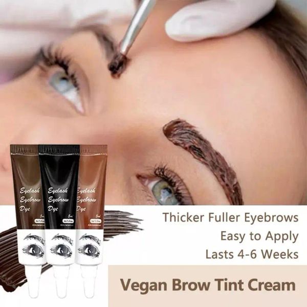 Enhancers Professional Henna Eyellash Evergy Dye Tint 15Minute Fast Tint Easy Dye Gel Couss Brown Black Color Tint Kit Kit Makeuvil