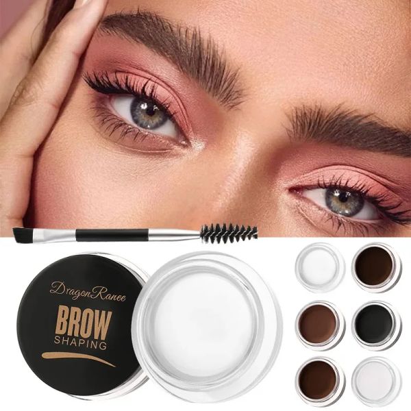 Amplaceurs Brun Brown Brown Tint Beebrow Gel Wax Brow Soap Soap avec pinceau Natural Makeup Soap Sculpt Sculpt Silple Forme d'activateur Sécourement