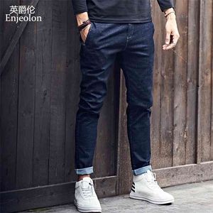 Enjeolon hommes jean marque noir hommes mode pantalons longs Denim pantalon vêtements grande taille KZ6141 210716