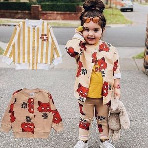 Enkelibb Toddler Boys Jacket Fashion Print Girls Jacket Kids Long Sleeve Herfst jas kinderen European Style Clothing LJ201128