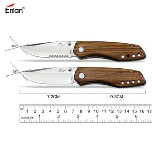 Enlan abeja M011 / M011B clásico cuchillo plegable táctico 8CR13MOV madera cuchillo de caza de la manija acampar al aire libre herramientas EDC