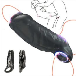 Productos de esperma de bloqueo de manga de ampliación retrasar la eyaculación juguetes sexuales eróticos para adultos hombres sin vibrador para mujeres