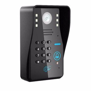 Ennio SY811WMJIDS12 Wired Touch Key 7 Inch Video Telefoon Intercom Monitor met RFID-toetsenbord Deurbel