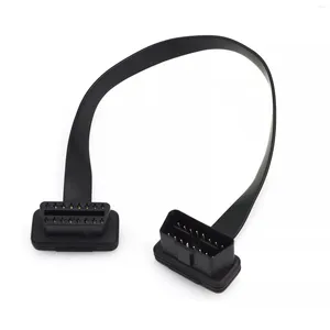 Enriëreok 30cm/1ft laag profiel OBD II OBD2 CAR -scannerverlengiekabelconnector met plat lint alle 16 -pin met verbinding