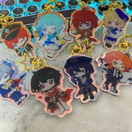 Ensemble Sterren Anime Sleutelhanger Vrouwen Sena Izumi Shino Hajime Leo Sleutelhanger Man Acryl Ring Tas Hanger Kawaii Accesorios 240227