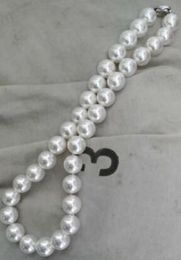 Envío Gratis Noble Joyería Superior de 12-13mm Real Natural Mar del Sur Collar de Perlas Blancas de 18 Pulgadas Silverdiy Las Mujeres v