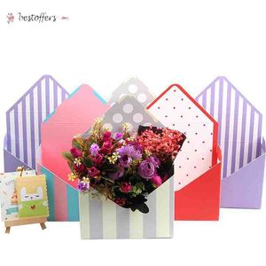 Caja de flores plegable con sobre, Mini caja de flores tipo sobre, decoración para fiesta, boda, compromiso, caja de flores para el Día de San Valentín BM26