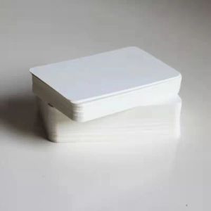 Enveloppen 100 pc's/lot PVC 0,76 mm dik wit blanco visitekaartje aangepaste afdrukken waterdichte handschrift dubbelzijds bericht ansichtkaart