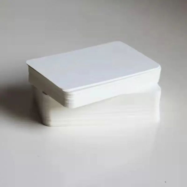 Enveloppes 100 pcs / lot PVC 0,76 mm carte de visite blanc blanche d'épaisseur imprimement imperméable