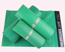 Enveloppes 100pcs 17 * 30cm Green Poly Mailer Plastique Expédition Sac de diffusion Enveloppes Polybags Sacs de joint en plastique Sacages postaux