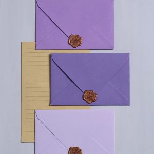 Enveloppes 10pcs / lot enveloppe violette Highgrade Small Business Supplies 250g Enveloppes en papier pour les invitations de mariage PAPELERIE CARDES POSTES