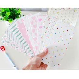 Enveloppes 150pcs / lot Romantic Cartoon Match Kawaii Strip Paper Enveloppe Sobres Papel / Invitation Enveloppe Gilt Decorated / Whloesale