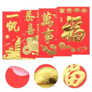 Enveloppen 160 stks Chinees Nieuwjaar Red enveloppen Spring Hongbao Money Pocket Paper Red Packet Spring Festival Money Pouches Dragon