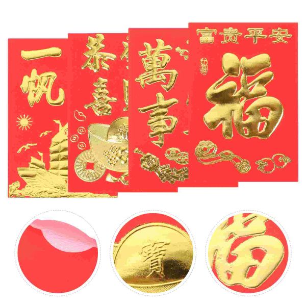 Enveloppes 160pcs Nouvel An chinois enveloppes Red enveloppes print