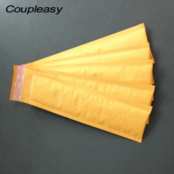 Enveloppes 20pcs / lot long bulles enveloppes rembourrées enveloppes de longue taille de papier kraft jaune enveloppes avec emballage de courrier à bulles