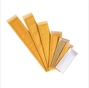 Enveloppes 20pcs Super Long Courier Sac Golden Yellow Kraft Paper Bubble Enveloppe Emballage Rectangle Mailers Enveloppe d'expédition rembourrée