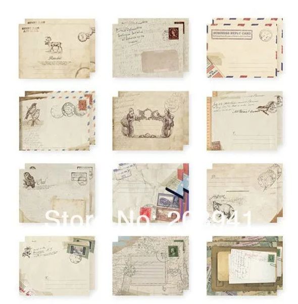 Enveloppes 240 pièces, nouveau Style européen Vintage, Mini cadeau amusant pour étudiants, carte d'invitation d'anniversaire pour enfants, vente en gros