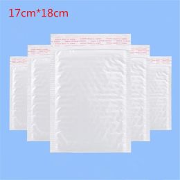 Enveloppes 50pcs / (17 * 18cm + 4cm) Enveloppe de bulle de bulle blanche sac de film de bulle