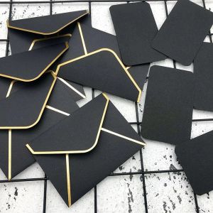 Enveloppes 50pcs / lot enveloppe Highgrade Gilding Western Style Cartes postales Small Business Supplies Paper Enveloppes for Wedding Invitations