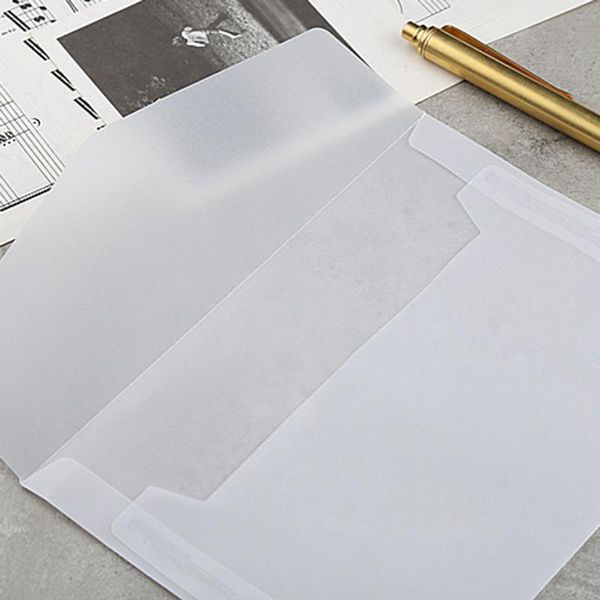 Enveloppes 50 pièces translucide blanc papier parchemin enveloppe cartes postales Invitations couverture enveloppes