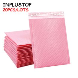 Sobres Insplutop 20pcs/Lot Pink Express Bubble Envío Bolsas Organizador de auto Seas Pouch Polla de burbujas Poly Bubble Bubble