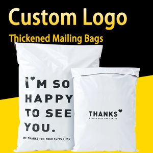 Enveloppen Mailing Bags Pack Products Courier Envelope aangepaste verpakking Poly Mailer verzendset Verzenden Dank u, ik ben zo blij je te zien