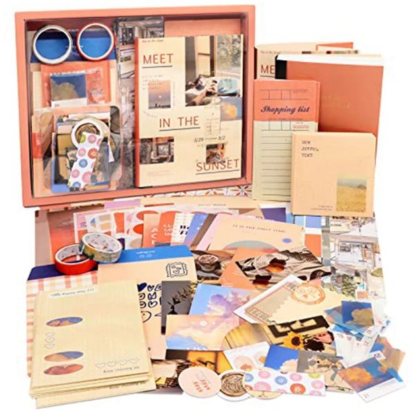 Enveloppes Kit de scrapbooking Ppyyaesthetic, kit de journal indésirable avec fournitures de journalisation/scrapbooking, cadeau pour adolescente et enfant