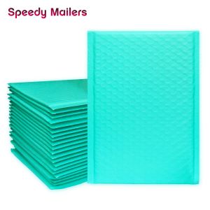 Sobres Speedy Mailers 50pcs verde azulado de poli de poli de poli burbujas sobres conmovedos envolturas de envoltura auto sellado envoltura envío de envío