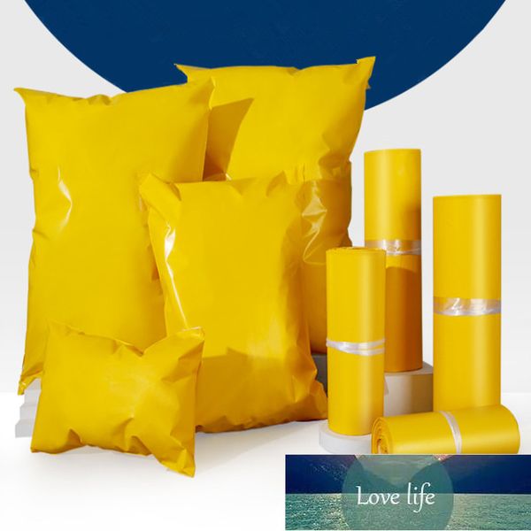 Sac d'enveloppe adhésif auto-scellant en plastique jaune chaud environnemental Poly Mailer expédition postale pochettes d'emballage cadeau de Noël