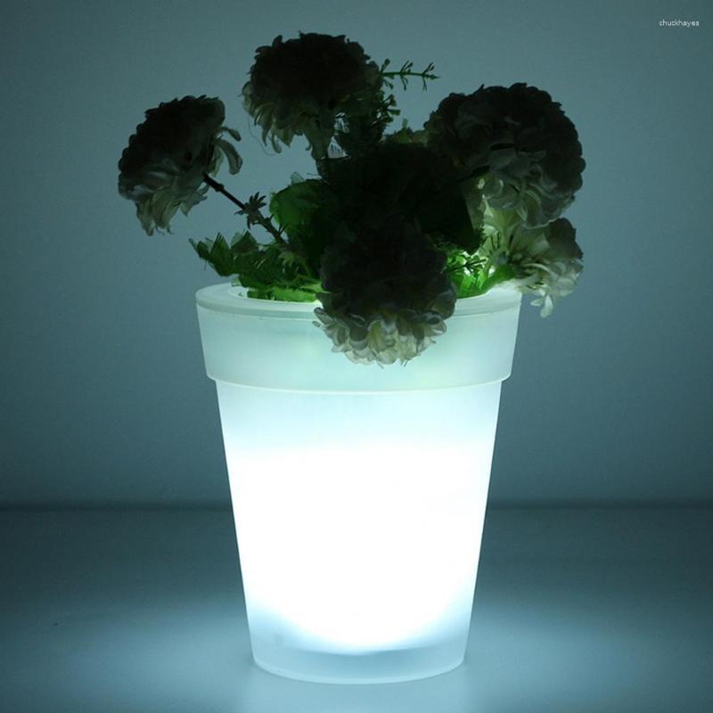 Miljödesign Solenergibelysning Flowerpot Garden Landscape Lamp Flower Pot Outdoor Yard LED -ljus