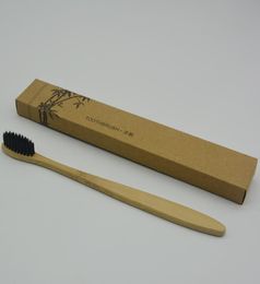 Brosse à dents en bois amical de l'environnement Brosse à dents en bambou Bambou Soft Bamboo Fibre en bois Handle LowCarbone Ecof-Rycodly pour les adultes ORAL8765025