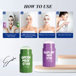 Envisha Bering Mask Stick Té verde Marca facial Stick Cleaneos de la cara Control de aceite hidratante Purify