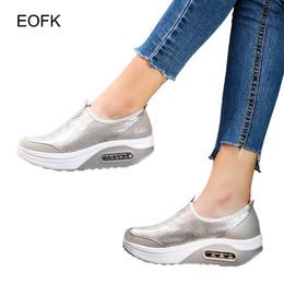 Zapatos EOFK, mocasines de Mujer, mocasines cómodos de oficina poco profundos, zapatillas planas con plataforma, zapatillas sin cordones para Mujer 240111