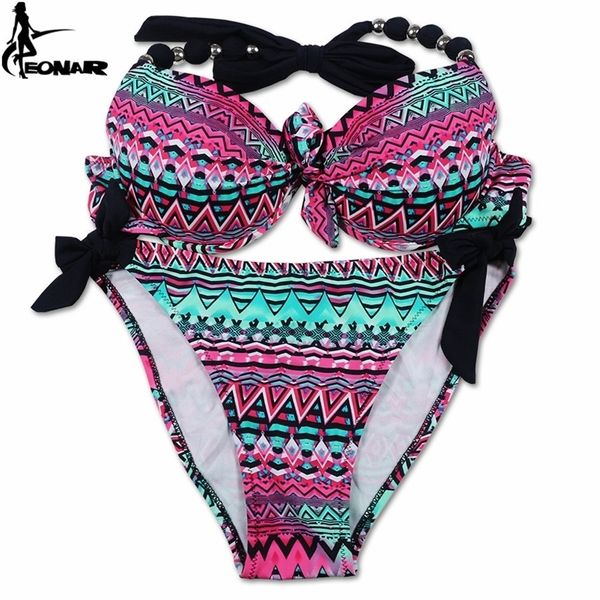 EONAR Mujeres Bikini Oferta Tamaño combinado Traje de baño Push Up Bikini Sets Trajes de baño brasileños Tallas grandes Traje de baño Mujer XXL 220423